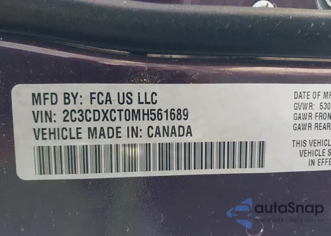 2021 Dodge Charger R/T Rwd from USA, damaged, VIN 2C3CDXCT0MH561689